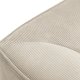 MICADONI Ruby sofa, 4 sder - beige corduroy stof og sort plast