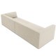 MICADONI Ruby sofa, 4 sder - beige corduroy stof og sort plast