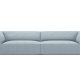MICADONI Ruby sofa, 4 sder - bl corduroy stof og sort plast