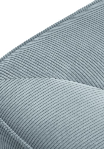 MICADONI Ruby sofa, 4 sder - bl corduroy stof og sort plast