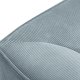 MICADONI Ruby sofa, 4 sder - bl corduroy stof og sort plast