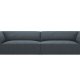 MICADONI Ruby sofa, 4 sder - bl corduroy stof og sort plast