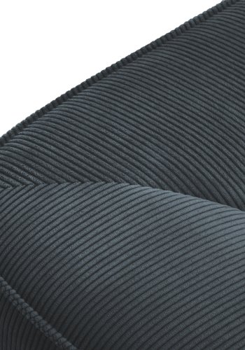 MICADONI Ruby sofa, 4 sder - bl corduroy stof og sort plast