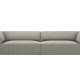 MICADONI Ruby sofa, 4 sder - gr corduroy stof og sort plast
