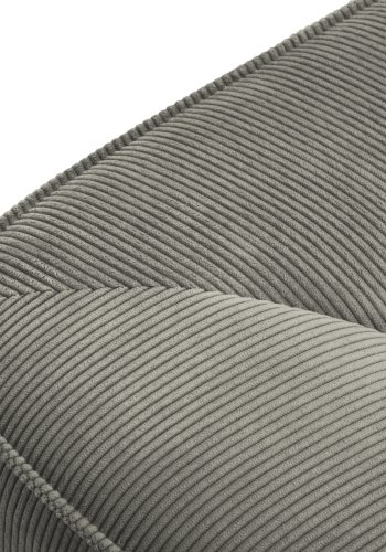 MICADONI Ruby sofa, 4 sder - gr corduroy stof og sort plast