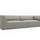 MICADONI Ruby sofa, 4 sder - gr corduroy stof og sort plast
