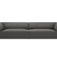 MICADONI Ruby sofa, 4 sder - antracitgr corduroy stof og sort plast
