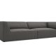 MICADONI Ruby sofa, 4 sder - antracitgr corduroy stof og sort plast