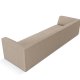MICADONI Ruby sofa, 4 sder - beige stof og sort plast