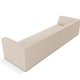 MICADONI Ruby sofa, 4 sder - beige stof og sort plast