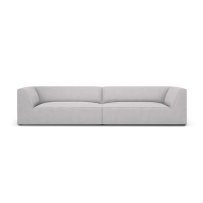 MICADONI Ruby sofa, 4 sder - gr stof og sort plast