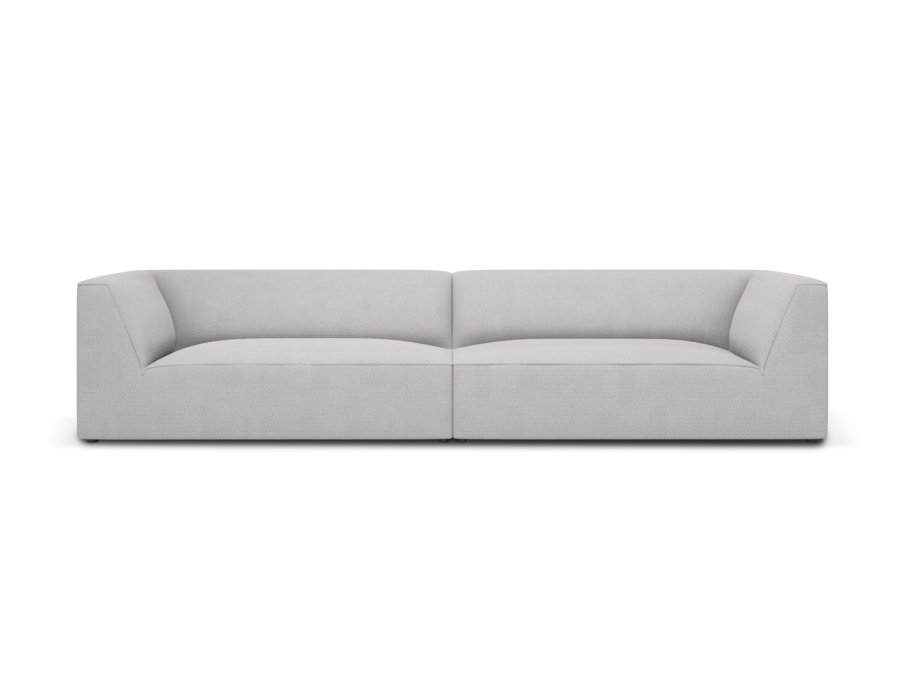 MICADONI Ruby sofa, 4 sder - gr stof og sort plast
