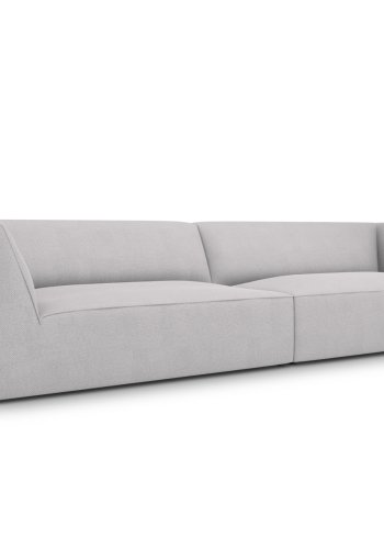 MICADONI Ruby sofa, 4 sder - gr stof og sort plast