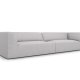 MICADONI Ruby sofa, 4 sder - gr stof og sort plast