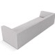 MICADONI Ruby sofa, 4 sder - gr stof og sort plast