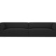 MICADONI Ruby sofa, 4 sder - sort stof og sort plast