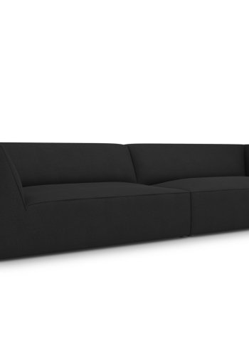 MICADONI Ruby sofa, 4 sder - sort stof og sort plast