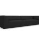 MICADONI Ruby sofa, 4 sder - sort stof og sort plast
