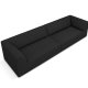 MICADONI Ruby sofa, 4 sder - sort stof og sort plast