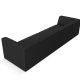 MICADONI Ruby sofa, 4 sder - sort stof og sort plast