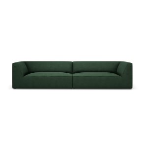 MICADONI Ruby sofa, 4 sder - grn stof og sort plast