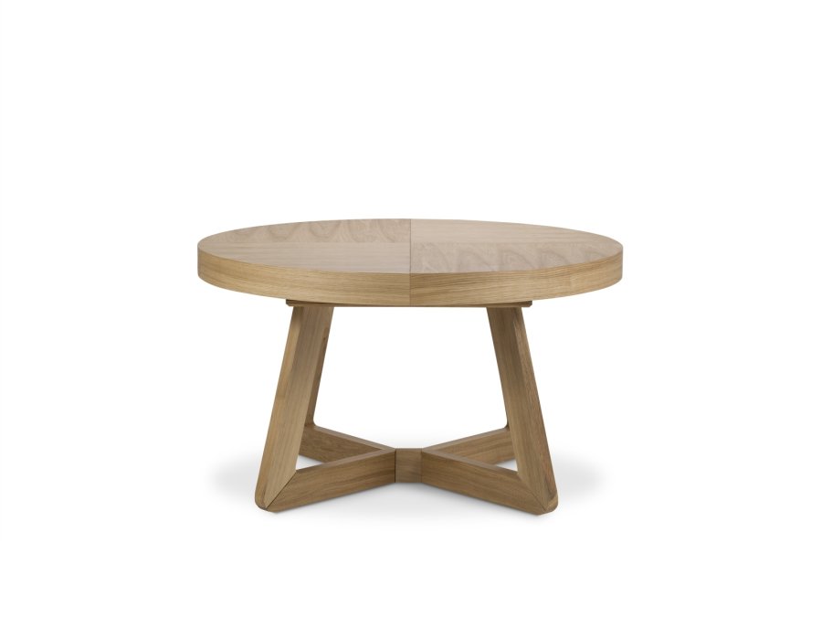 MICADONI Dustin spisebord, m. 2 tillgsplader - natur egefinér og tr (130/230x130x76)