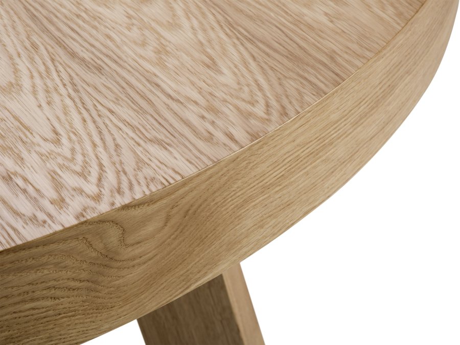 MICADONI Dustin spisebord, m. 2 tillgsplader - natur egefinér og tr (130/230x130x76)