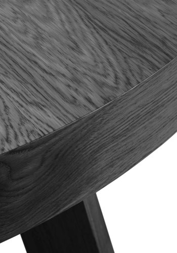 MICADONI Dustin spisebord, m. 2 tillgsplader - sort egefinér og tr (130/230x130x76)