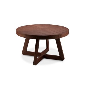 MICADONI Dustin spisebord, m. 2 tillgsplader - brun egefinér og tr (130/230x130x76)