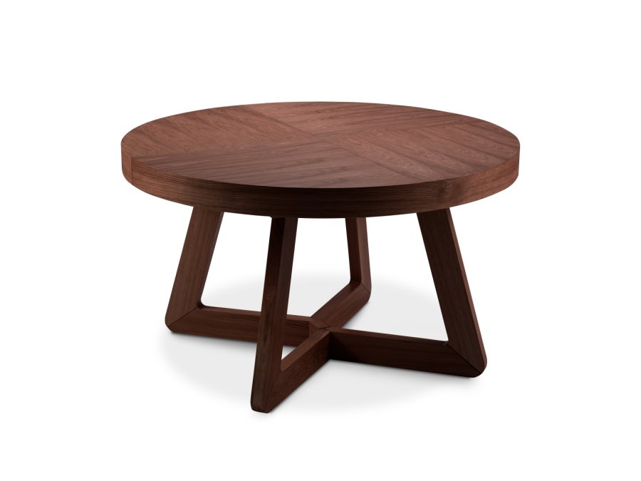 MICADONI Dustin spisebord, m. 2 tillgsplader - brun egefinér og tr (130/230x130x76)