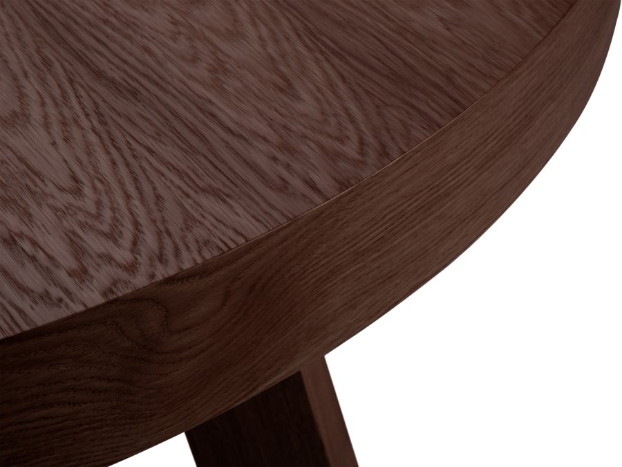 MICADONI Dustin spisebord, m. 2 tillgsplader - brun egefinér og tr (130/230x130x76)