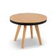MICADONI Ludia spisebord, m. 2 tillgsplader, rund - natur egefinér og eg (100/200x100x74,5)