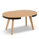 MICADONI Ludia spisebord, m. 2 tillgsplader, rund - natur egefinér og eg (100/200x100x74,5)