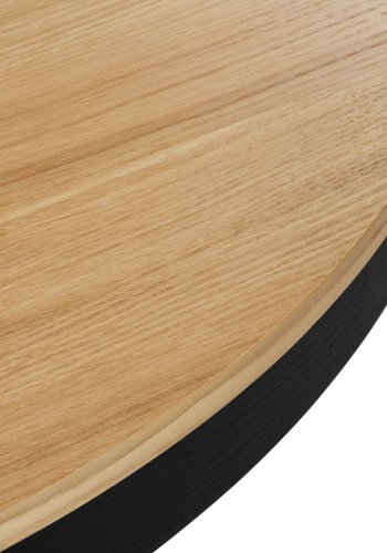 MICADONI Ludia spisebord, m. 2 tillgsplader, rund - natur egefinér og eg (100/200x100x74,5)