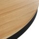 MICADONI Ludia spisebord, m. 2 tillgsplader, rund - natur egefinér og eg (100/200x100x74,5)