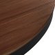 MICADONI Ludia spisebord, m. 2 tillgsplader, rund - mrkebrun egefinér (100/200x100x74,5)