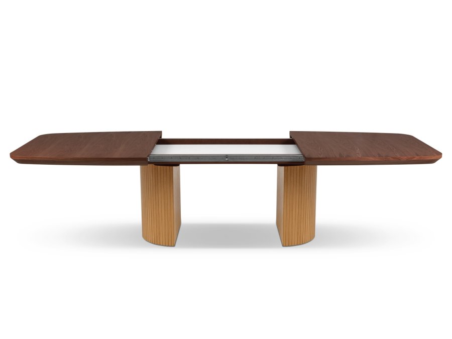 MICADONI Mana spisebord, m. 2 tillgsplader - brun og natur tr (200/300x110x75)