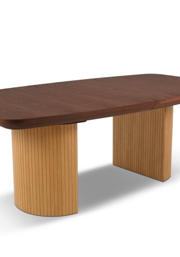 MICADONI Mana spisebord, m. 2 tillgsplader - brun og natur tr (200/300x110x75)