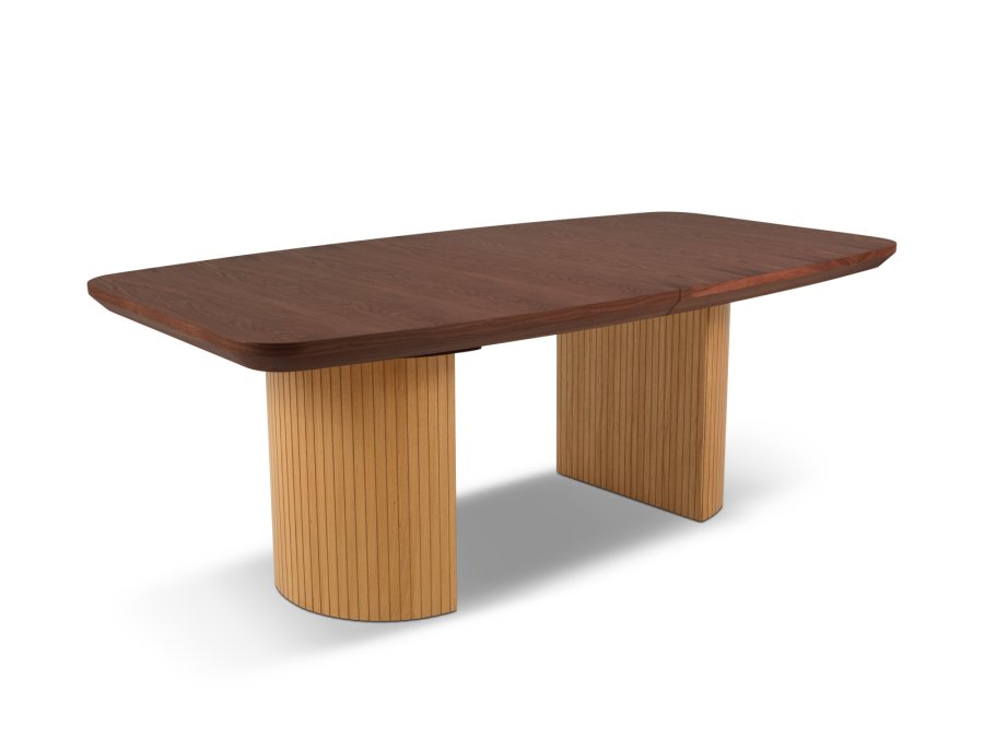 MICADONI Mana spisebord, m. 2 tillgsplader - brun og natur tr (200/300x110x75)