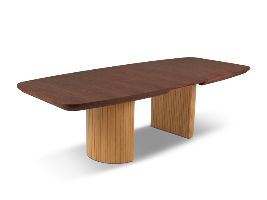 MICADONI Mana spisebord, m. 2 tillgsplader - brun og natur tr (200/300x110x75)