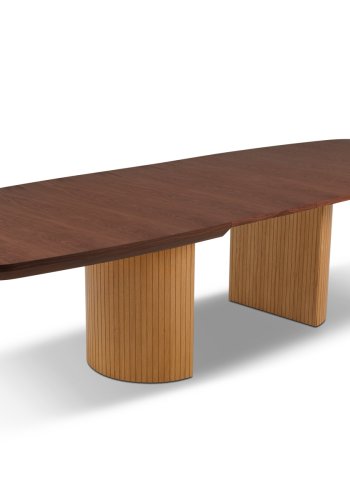 MICADONI Mana spisebord, m. 2 tillgsplader - brun og natur tr (200/300x110x75)