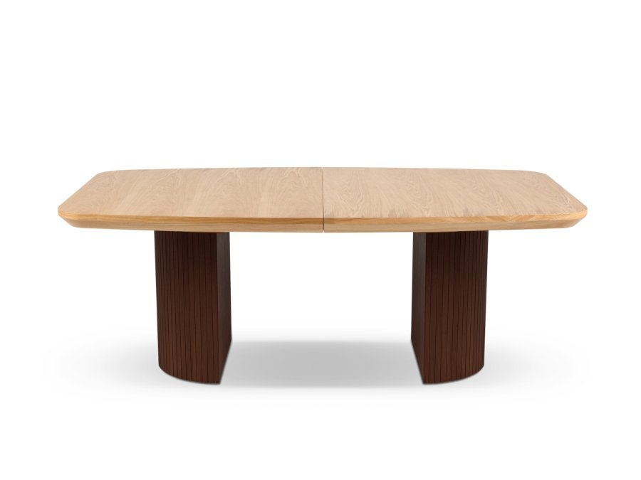 MICADONI Mana spisebord, m. 2 tillgsplader - natur og brun tr (200/300x110x75)