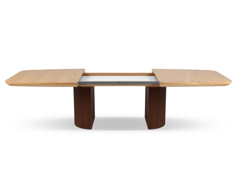 MICADONI Mana spisebord, m. 2 tillgsplader - natur og brun tr (200/300x110x75)