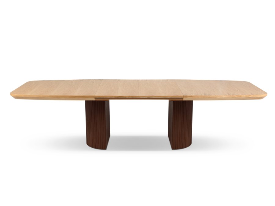 MICADONI Mana spisebord, m. 2 tillgsplader - natur og brun tr (200/300x110x75)