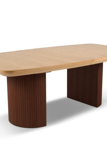 MICADONI Mana spisebord, m. 2 tillgsplader - natur og brun tr (200/300x110x75)