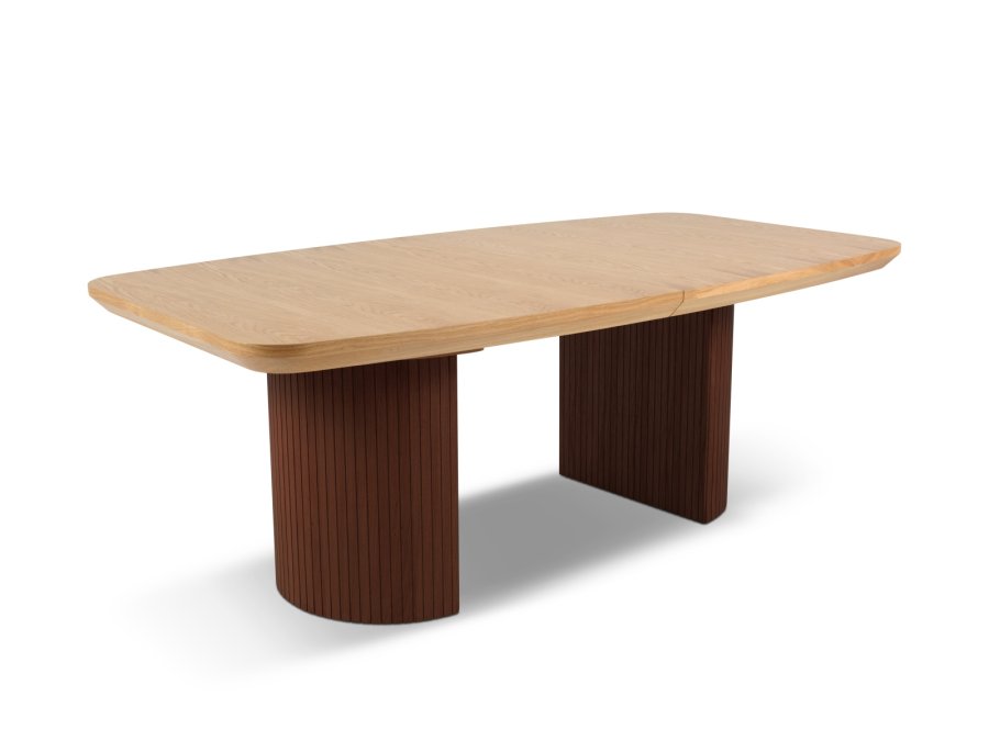 MICADONI Mana spisebord, m. 2 tillgsplader - natur og brun tr (200/300x110x75)