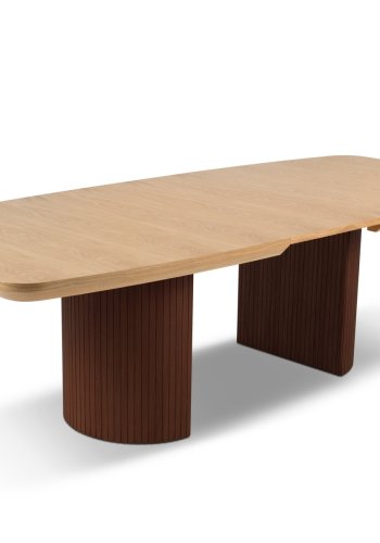 MICADONI Mana spisebord, m. 2 tillgsplader - natur og brun tr (200/300x110x75)