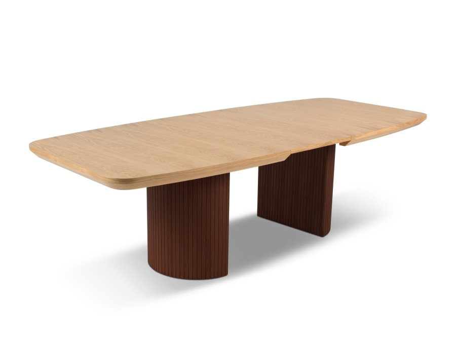 MICADONI Mana spisebord, m. 2 tillgsplader - natur og brun tr (200/300x110x75)