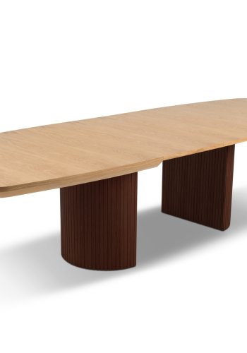 MICADONI Mana spisebord, m. 2 tillgsplader - natur og brun tr (200/300x110x75)