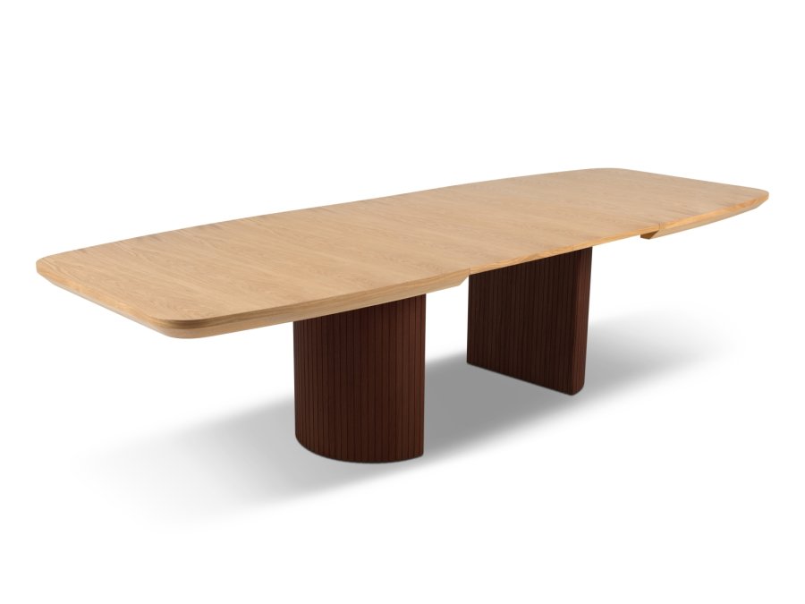 MICADONI Mana spisebord, m. 2 tillgsplader - natur og brun tr (200/300x110x75)